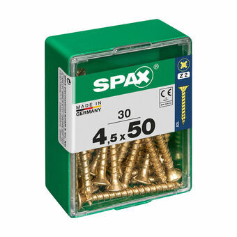 Screw Box SPAX Yellox Trä Platt huvud 30 pcs (4,5 x 50 mm)