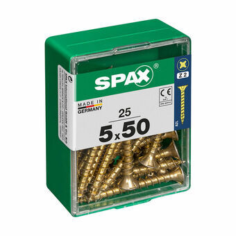 Screw Box SPAX Yellox Trä Platt huvud 25 Delar (5 x 50 mm)