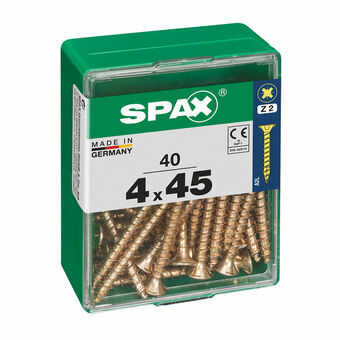 Låda med skruvar SPAX Träskruv Platt huvud (4 x 45 mm) (4,0 x 45 mm)