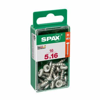 Screw Box SPAX Wirox Trä Munstycke med runt huvud 16 Delar (5 x 16 mm)