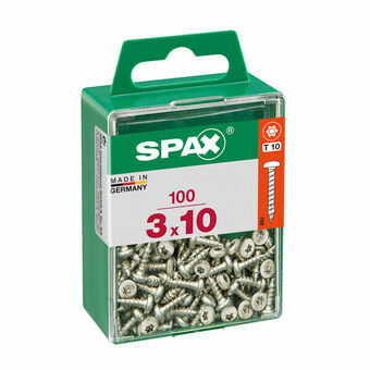 Låda med skruvar SPAX Träskruv Munstycke med runt huvud (3,0 x 10 mm)