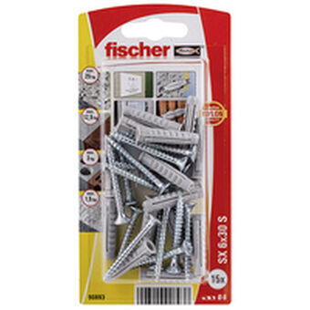Pluggar och skruv Fischer Pluggar och skruv 15 antal (6 x 30 mm)
