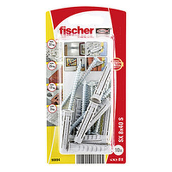 Pluggar och skruv Fischer Pluggar och skruv 10 antal (8 x 40 mm)