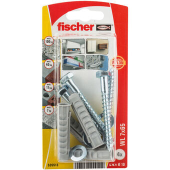 Pluggar och skruv Fischer 535513 Pluggar och skruv 4 antal (7 x 60 mm)