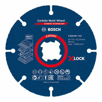 Skärskiva BOSCH X-Lock Expert 2608901192 Alla typer av material Ø 115 mm