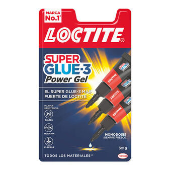 Omedelbar vidhäftning Loctite Super Glue-3 Power Gel Mini Trio 3 antal (1 g)