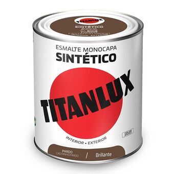 Syntetisk emaljfärg Titanlux 5808942 Glansig Brun 750 ml