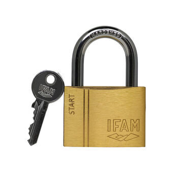 Hänglås med nyckel IFAM SR50 Mässing Stål 1,38 x 4,77 x 3,5 cm
