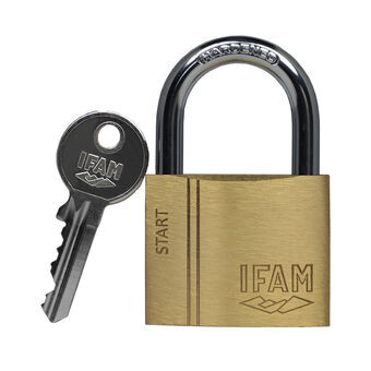 Hänglås med nyckel IFAM SR40 Mässing Stål 1,31 x 3,98 x 3,19 cm