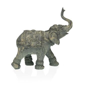Prydnadsfigur Versa Elefant Grå 19 x 18 x 7 cm Harts