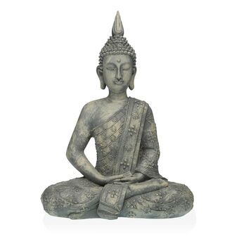 Prydnadsfigur Versa Grå Buddha 19 x 40 x 28 cm Harts