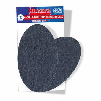 Thermo-självhäftande plåster Hidalgo Armbågsstöd Knäskydd Blue Jeans 15,5 x 9,5 cm 2 antal