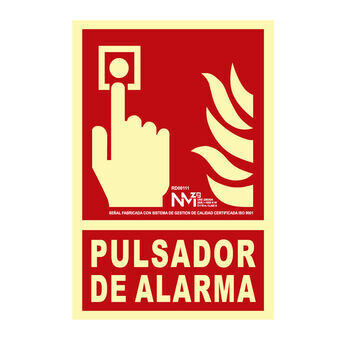 Skylt Normaluz Pulsador de alarma PVC (21 x 30 cm)