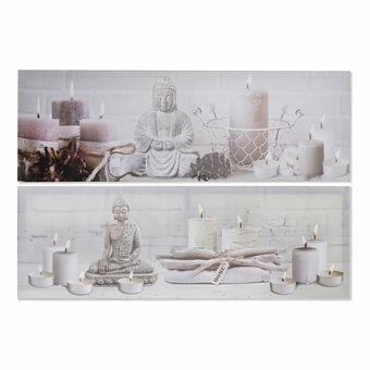 Tavla DKD Home Decor Buddha Orientalisk (90 x 2,3 x 30 cm) (2 antal)