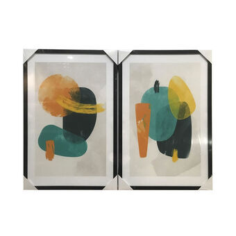 Tavla DKD Home Decor Abstrakt (2 pcs) (40 x 3 x 60 cm)