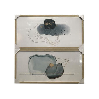 Tavla DKD Home Decor Abstrakt (2 pcs) (80 x 2.5 x 40 cm)