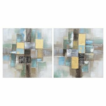 Tavla DKD Home Decor Abstrakt (60 x 3 x 60 cm) (2 pcs)