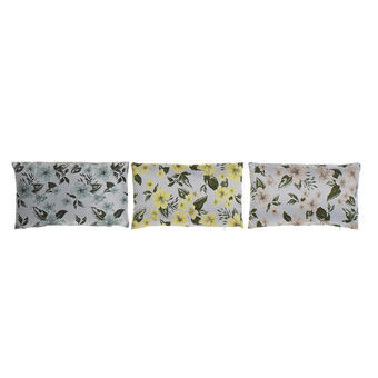 Kudde DKD Home Decor Jacquard Polyester Blomster (3 pcs) (50 x 10 x 30 cm)