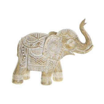 Prydnadsfigur DKD Home Decor Elefant Naturell Harts (18 x 8 x 15 cm)