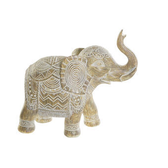 Prydnadsfigur DKD Home Decor Elefant Naturell Harts (20 x 9,5 x 17,5 cm)