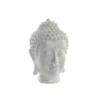 Prydnadsfigur DKD Home Decor Buddha Vit Harts (20 x 20 x 30 cm)