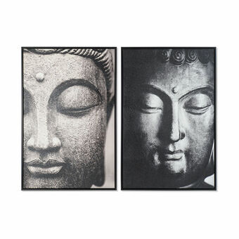 Tavla DKD Home Decor 62,5 x 4,5 x 93 cm Buddha Orientalisk (2 antal)
