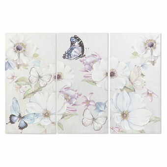 Tavla DKD Home Decor Fjärilar (50 x 2,5 x 100 cm)