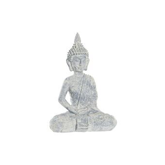 Prydnadsfigur DKD Home Decor Buddha Harts Ljusgrå (15 x 9 x 22 cm)