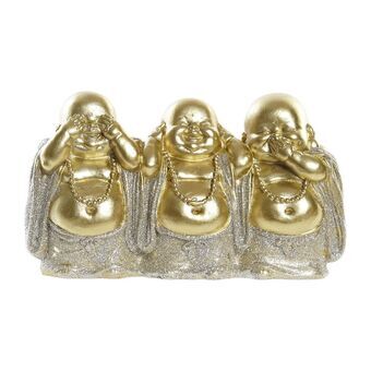 Prydnadsfigur DKD Home Decor Champagne Buddha Harts (15 x 5 x 9 cm)