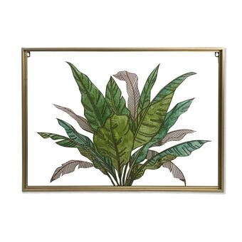 Kanvas DKD Home Decor Tropiskt Löv av en växt (80 x 3 x 60 cm)