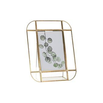 Fotoram DKD Home Decor Glas Gyllene Metall Transparent Romantisk (17,5 x 6 x 21 cm)