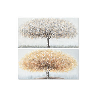 Tavla DKD Home Decor Träd Traditionell (100 x 3 x 50 cm) (2 antal)
