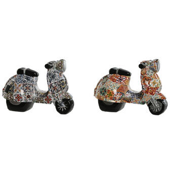 Prydnadsfigur Home ESPRIT Multicolour Medelhavs scooter 14 x 8 x 11 cm (2 antal)