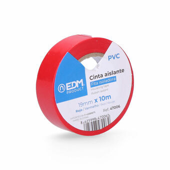 Isoleringstejp EDM Röd PVC (10 m x 19 mm)