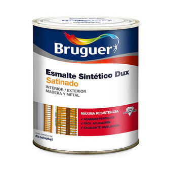 Syntetisk emaljfärg Bruguer Dux Satinfinish 250 ml Svart