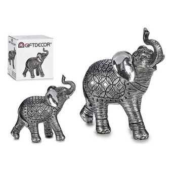 Elefant Silver Harts Silver (7 x 20 x 18 cm)