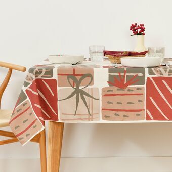 Fläckresistent bordsduk i harts Mauré Christmas Present  200 x 140 cm