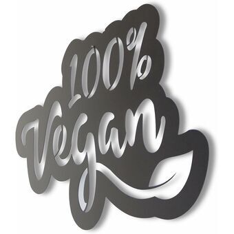 Väggdekoration Keluly Vegan 100 % Svart Kolstål 43 x 31 x 13,5 cm