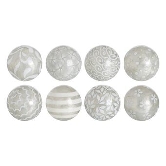 Bollar CAPIZ Dekoration Silver 10 x 10 x 10 cm (8 antal)