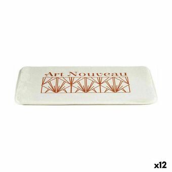 Badrumsmatta Art Nouveau Vit Brons 40 x 1,5 x 60 cm (12 antal)