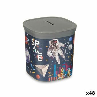 Sparbössa Multicolour Astronaut Plast 9 x 10,2 x 9 cm (48 antal)