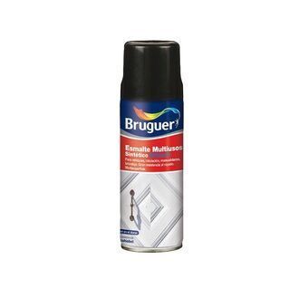 Syntetisk emaljfärg Bruguer 5197993 Spray Flera användningsområden Svart 400 ml Matt