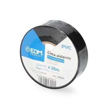 Isoleringstejp EDM Svart PVC (25 mm x 25 m)
