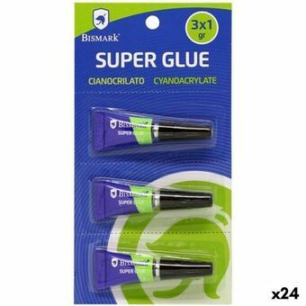 Omedelbar vidhäftning Bismark Super Glue 1 g (24 antal)