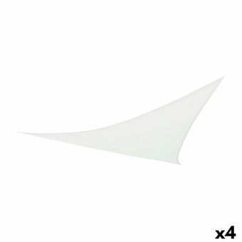 Markis Aktive Triangulär 360 x 0,5 x 360 cm Polyester Vit (4 antal)