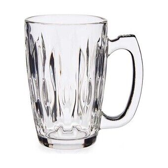 Kanna Mug Abstrakt Transparent Glas (340 ml) (6 antal)