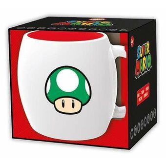 Kopp i låda Super Mario 1-UP Keramik 360 ml Svart