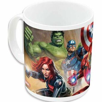 Mugg The Avengers Infinity Vit Keramik Röd (350 ml)