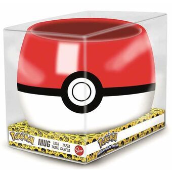 Kopp i låda Pokémon Pokeball Keramik 360 ml Svart