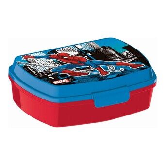 Lunchlåda för Sandwich Spiderman Great Power Plast Röd Blå (17 x 5,6 x 13,3 cm)